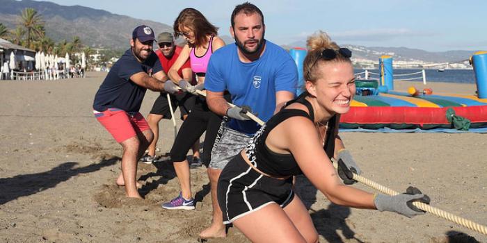 beach olympics teambuilding in Marbella